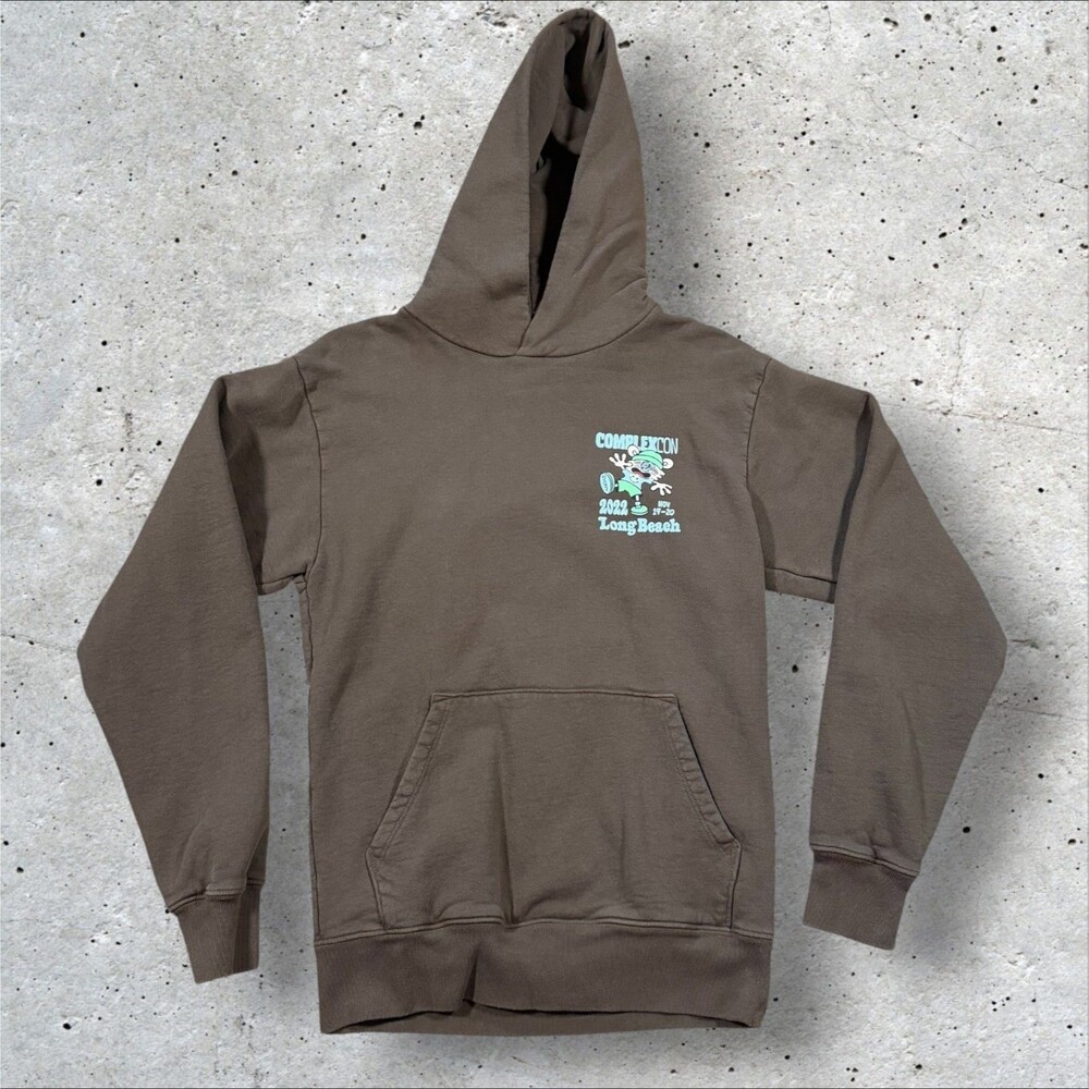 Verdy ComplexCon 2022 Long Beach Graphic Hoodie Sweatshirt Mens XS Brown Street